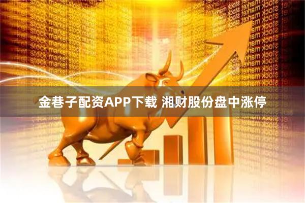 金巷子配资APP下载 湘财股份盘中涨停