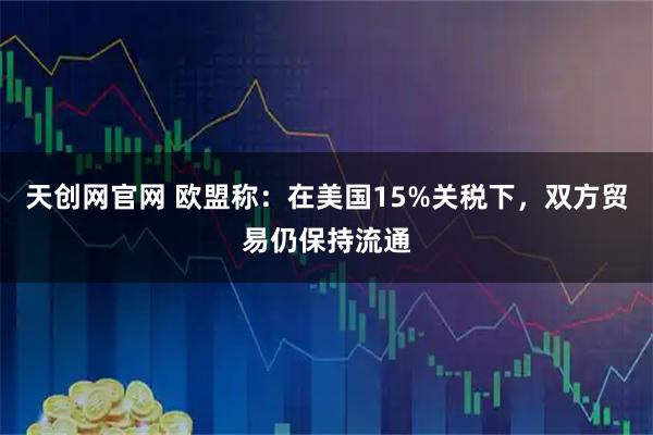 天创网官网 欧盟称：在美国15%关税下，双方贸易仍保持流通