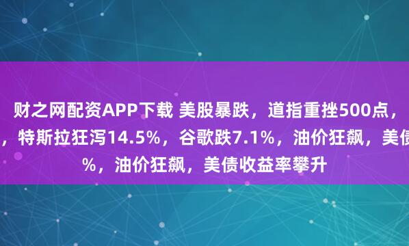 财之网配资APP下载 美股暴跌,道指重挫500点,纳指跌2.2%,特斯拉狂泻14.5%,谷歌跌7.1%,油价狂飙,美债收益率攀升